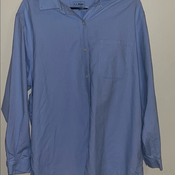 LL Bean Men’s Blue Button Up Shirt. Men’s 2x 100% Cotton. - Picture 13 of 15